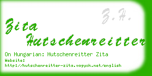 zita hutschenreitter business card